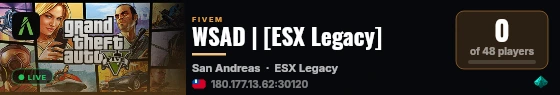 WSAD | [ESX Legacy] live status badge