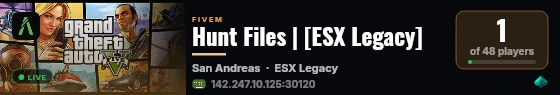 Hunt Files | [ESX Legacy] live status badge