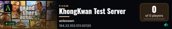 KhongKwan Test Server live status badge