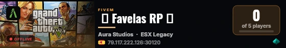  🌴 Favelas RP 🌞  live status badge