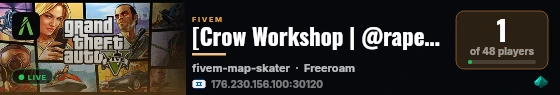 [Crow Workshop | @rapestaxx on discord | Development & More...] crowrp live status badge