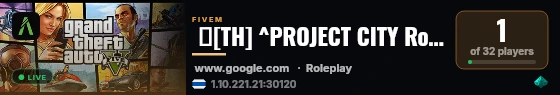  👑[TH] ^PROJECT CITY Roleplay SERIUES  👑 live status badge