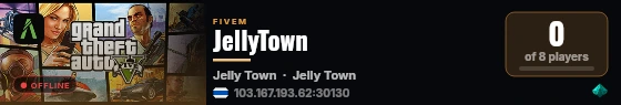 JellyTown live status badge