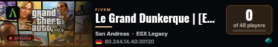 Le Grand Dunkerque | [ESX Legacy] live status badge