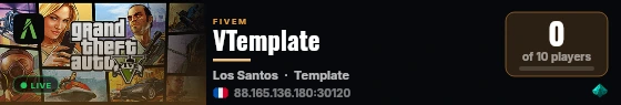 VTemplate live status badge