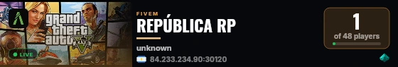 REPÚBLICA RP live status badge