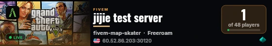 jijie test server live status badge