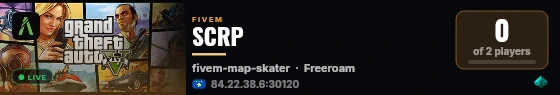SCRP live status badge