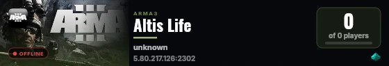 Altis Life live status badge