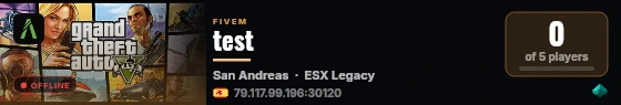 test live status badge