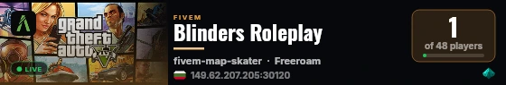 Blinders Roleplay live status badge