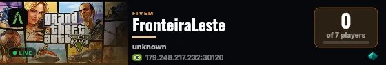 FronteiraLeste live status badge