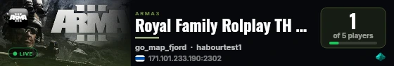 Royal Family Rolplay TH 2026 (Mod 161) live status badge