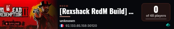 [Rexshack RedM Build] WestHills live status badge