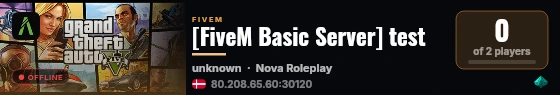 [FiveM Basic Server] test live status badge