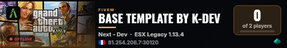 BASE TEMPLATE BY K-DEV live status badge