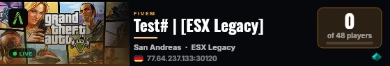 Test# | [ESX Legacy] live status badge