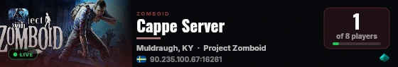 Cappe Server live status badge