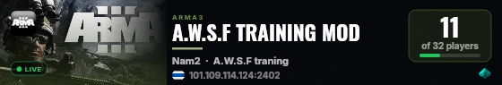A.W.S.F TRAINING MOD live status badge