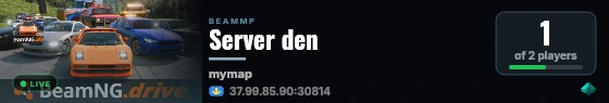 Server den live status badge
