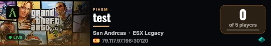 test live status badge