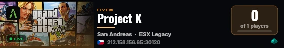 Project K live status badge
