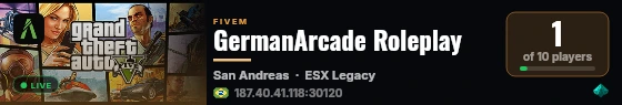 GermanArcade Roleplay live status badge