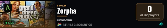 Zorpha live status badge
