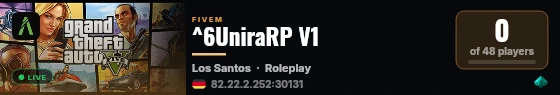 ^6UniraRP V1 live status badge