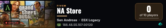 NA Store live status badge