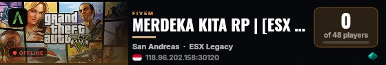 MERDEKA KITA RP | [ESX Legacy] live status badge