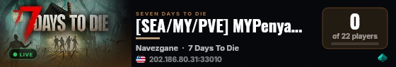 [SEA/MY/PVE] MYPenyamun Malaysia Server live status badge