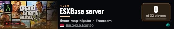ESXBase server live status badge