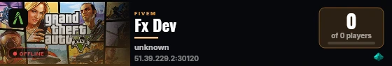 Fx Dev live status badge