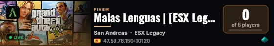 Malas Lenguas | [ESX Legacy] live status badge