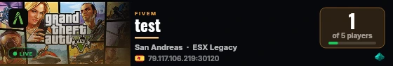 test live status badge