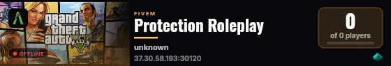 Protection Roleplay live status badge