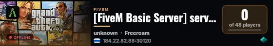 [FiveM Basic Server] servertad live status badge