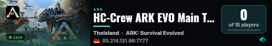 HC-Crew ARK EVO Main The Island - (v361.7) live status badge