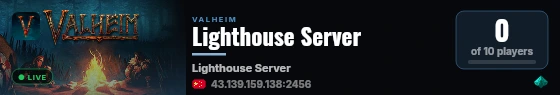 Lighthouse Server live status badge