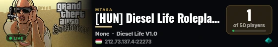 [HUN] Diesel Life Roleplay | live status badge