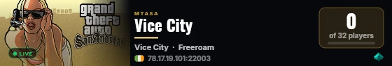 Vice City live status badge