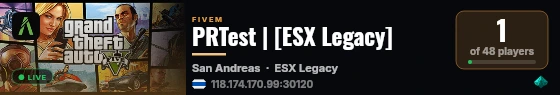 PRTest | [ESX Legacy] live status badge