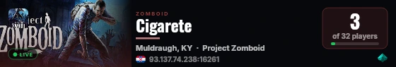 Cigarete live status badge