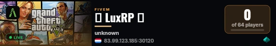⚡ LuxRP ⚡ live status badge