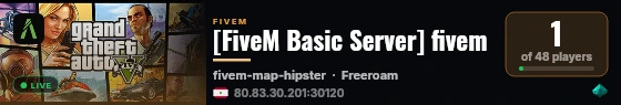 [FiveM Basic Server] fivem live status badge