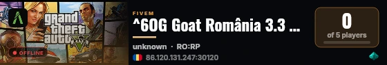 ^6OG Goat România 3.3 Staff Free^7 live status badge