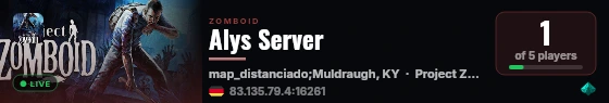 Alys Server live status badge