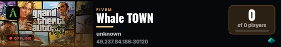 Whale TOWN live status badge