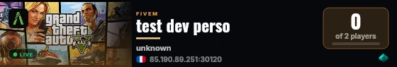 test dev perso live status badge